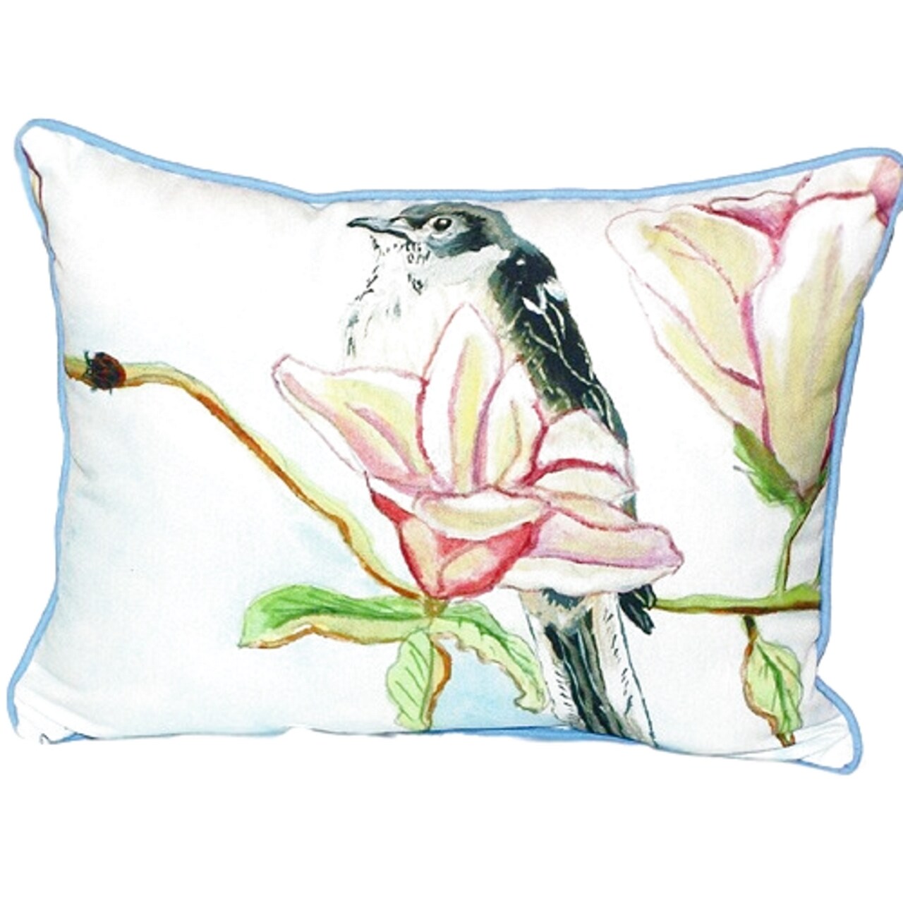 Betsy Drake Betsy's Mockingbird Extra Large 20 X 24 Indoor / Outdoor Pillow